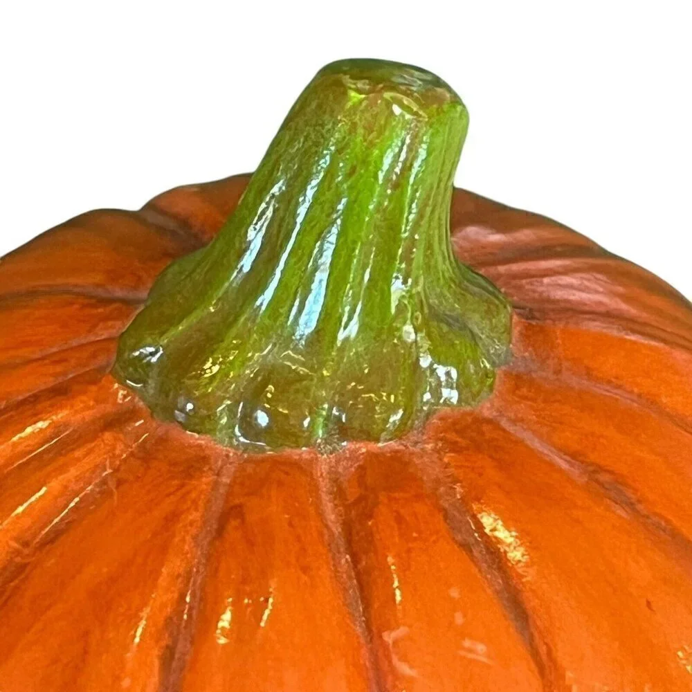 Creepy Anthropomorphic Crying Baby Face Tears Pumpkin Halloween Jack o Lantern